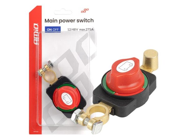 Bateriový odpojovač 12V-48V max 275A AMiO-04830