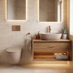 REA - Umyvadlo na desku Focus Taupe REA-U3228