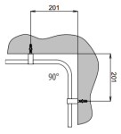 Vibo Relingový oblouk 90° (88434)