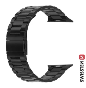 SWISSTEN kovový řemínek pro Apple Watch 42-44 mm černá (46000311)