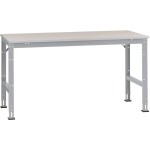 Manuflex AU6101.9006 Pracovní Přístavný stůl Univerzální standardní s Melaminplatte, Šxhxv = 1750 x 1200 x 760-870 mm hliníkově stříbrná