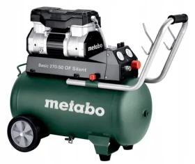 Metabo BASIC 270-50 OF SILENT / Bezolejový kompresor / 1500W / 50L / Tlak 8 bar / 120 l/min / 61 dB(A) (601594000)