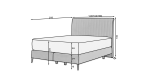 Boxspring Blanca Rozměr: 180 x 200 cm, látka: Sola 18