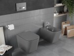 MEXEN - Teo Závěsná WC mísa včetně sedátka s slow-slim, z duroplastu, temná šedá mat 30854071