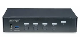 StarTech 4-portový DisplayPort KVM přepínač / KVM přepínač / 4K 60Hz / audio / USB / TAA Compliant (P4AD122-KVM-SWITCH)