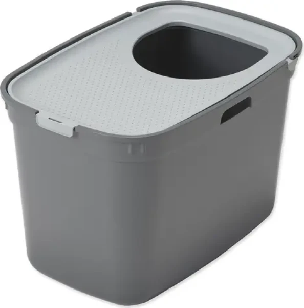 Moderna Top Cat šedá / Toaleta pro kočky s krytem / 59 x 39 x 38,3 cm (03246-1)