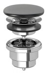 VILLEROY & BOCH - Příslušenství Neuzavíratelná výpusť, CeramicPlus, Pure Black 680800R7