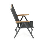 Zahradní židle, hliník, síťovina, šedá, AZC-W1408 GREY