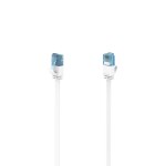 Hama 00200687 RJ45 síťové kabely, propojovací kabely CAT 6A U/UTP 15 m bílá plochý 1 ks
