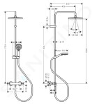 HANSGROHE - Vernis Blend Sprchový set Showerpipe 240 s termostatem, 2 proudy, EcoSmart, matná černá 26428670