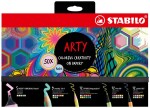 STABILO ARTY Pastel - zvýrazňovače, pastelky, akvarelové pastelky, linery, fixy 50 ks