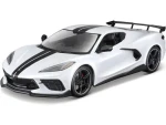 Maisto Chevrolet Corvette Stingray Coupe (High Wing) 2020 bílá