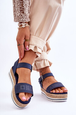 Dámské pohodlné sandály na platformě Big Star LL274869 námořnická modrá 39