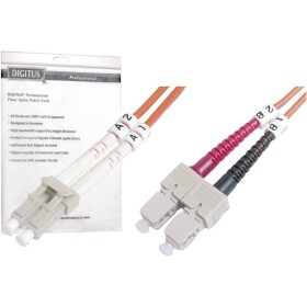 Digitus DK-2532-03 optické vlákno optické vlákno kabel [1x zástrčka LC - 1x zástrčka SC] 50/125 µ Multimode OM2 3.00 m