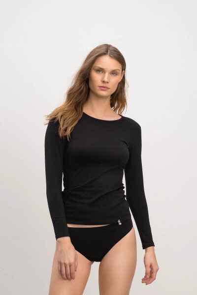 Dámské triko s dlouhým rukávem 21921 Černá - Vamp černá XL