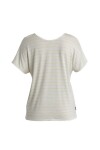 ICEBREAKER Wmns Merino Drayden Reversible SS Top Stripe, Ecru Heather/Glazen velikost: XS