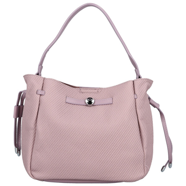 Módní dámská koženková kabelka na rameno Aminta, světle fialová