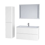 Mereo Siena, koupelnová skříňka 80 cm, bílá lesk CN411S