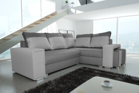 FRONTI Rohová rozkládací sedačka MADRYT šedá-světlešedá - SAWANA 21 + SAWANA 84 17664