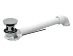 Geberit Úsporný sifon pro umyvadla s přepadem chrom / Sifon / výpusť s táhlem / G 1 1/4" / úzké provedení (152.070.21.1)
