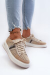 Dámské kožené tenisky D&A LR110 béžové 40
