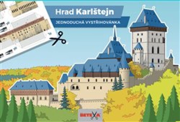 Hrad Karlštejn - Jednoduchá vystřihovánka