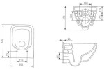 CERSANIT - Set C30 AQUA 50 MECH QF WHB CREA SQUARE CO DUR SC EO S701-809