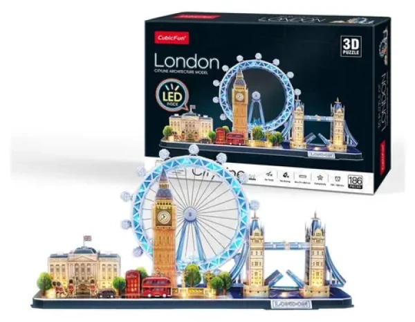 CubicFun Puzzle 3D City Line Londýn LED