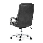 Kancelářské křeslo, houpací mechanismus, šedá ekokůže, KA-F1385 GREY