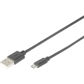 Digitus USB 2.0 kabel A - Micro USB B černá / Kabel / 1,8 m / 480 Mbit/s (AK-300127-018-S)