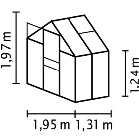 Polykarbonátový skleník – Vitavia Venus 2500, PC 4 mm zelený