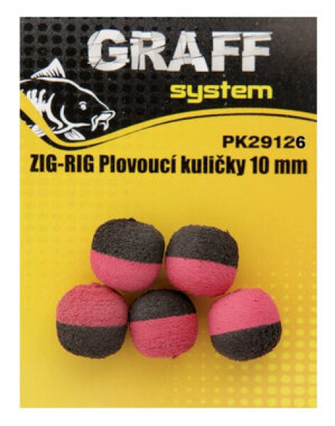 Graff Zig-Rig Plovoucí kuličky 10mm Černá/Červená (PK29126-BR)