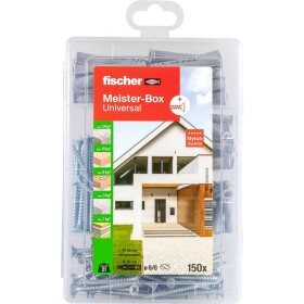 Fischer 577863 Meister-Box Universal + S Box s výběrem hmoždinek 35 mm, 50 mm 150 díly