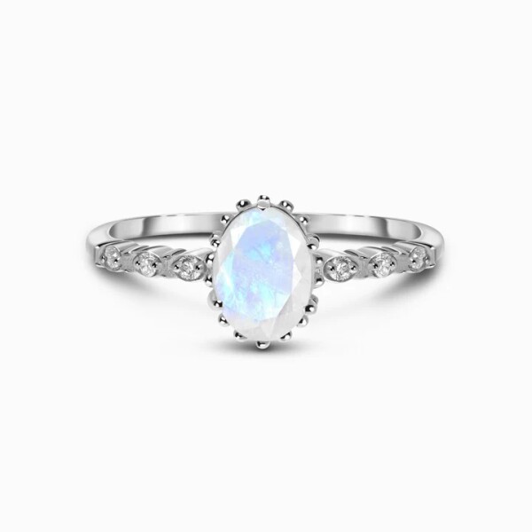 Royal Fashion stříbrný prsten GU-DR23095R-SILVER-MOONSTONE-TOPAZ Velikost: 6 (EU: 51-53)