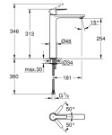 GROHE - Lineare Baterie pro umyvadlovou mísu, kartáčovaný Hard Graphite 23405AL1