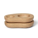Ferm Living Dřevěný stojánek na vejce Cairn – set 2 ks, přírodní barva, dřevo,