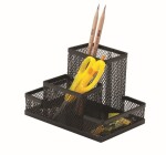 DONAU stolní organizér Office Set, 153 x 103 x 100 mm, kov, černý