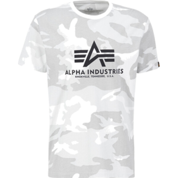 Alpha Industries Tričko Basic T-Shirt white camo M