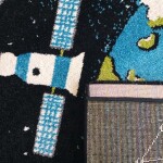 DumDekorace Moderní koberec do dětského pokoje s krásným motivem vesmíru Šířka: 160 cm | Délka: 220 cm