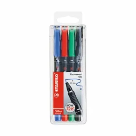 STABILO® OHPen universal - fine - 4 ks sada - zelená, červená, modrá, černá (842/4)