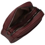 Trendy dámská koženková crossbody kabelka Karlita, vínová