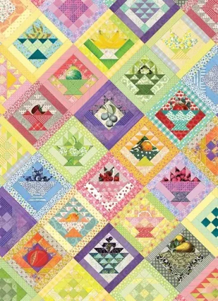 COBBLE HILL Puzzle Přikrývka s ovocnými košíky