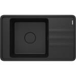 DEANTE - Momi metal grafit Granitový dřez, 1-miska s odkapávačem ZKM_G11B