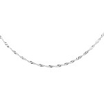LUNICA Stříbrný řetízek SINGAPUR 55cm 0009 Ag 925; ≤2 g.