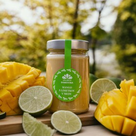 Včelařství Domovina Mango s limetkou v medu Hmotnost: 380 g