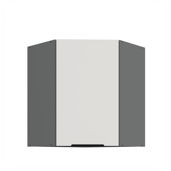 Horní rohová skříňka Aria ANT 60x60 GN-72 1F (45°) Barva korpusu: Antracit, Barva dvířek: WH - Crystal white AFM