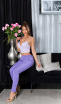 Sexy top Koucla Musthave Crop Top s volánkem lilac Einheitsgroesse