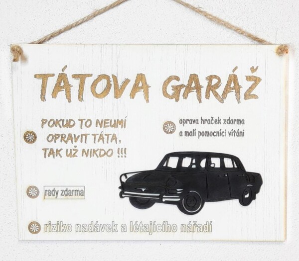 Mdeco Cedulka tátova garáž