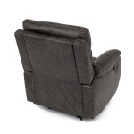 Polohovací křeslo, elektrické zabudované ovládání, hnědá, látka vintage, TV-4094 COF3