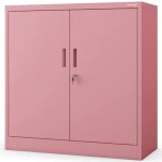 Kovová Kancelářská Skříňka Beata pastelově růžové